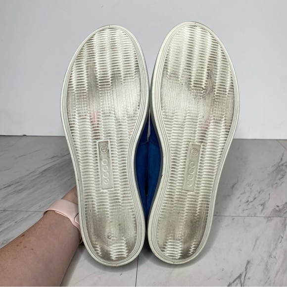 Ecco Barentz Blue Perforated Slip On Loafer 9 / 9.5 - Picture 12 of 13